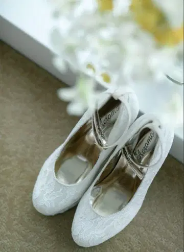 레이스 펌프스 M 23.5cm 브라이덜 신발