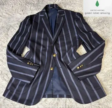Green Label Relaxing 테일러드 자켓 네이비 골드 버튼