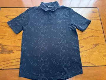 TRAVISMATHEW 스카이블루 잎 패턴 피케 셔츠 L 사이즈