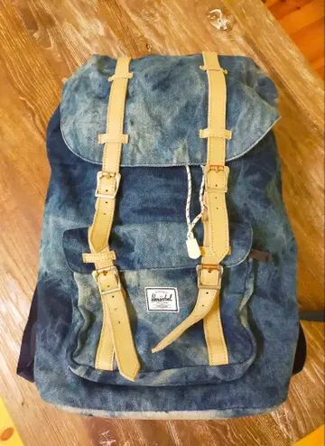 한정품 하쉘 애시드 워시 데님 백팩 백