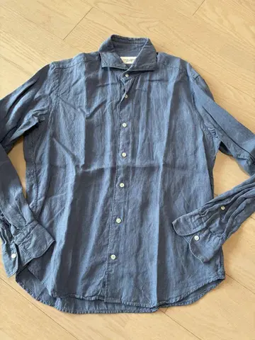 UNITED ARROWS 블루 린넨 셔츠