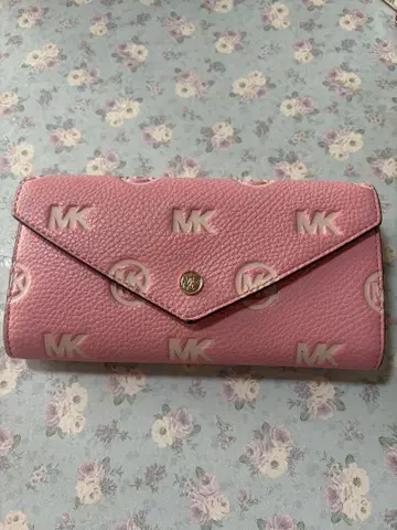 MICHAEL KORS 핑크 장지갑 MK 로고