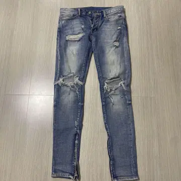 mnml 스키니 데님 30 사이즈 데미지 가공