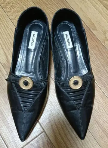 SALONDEJU 블랙 스틸레토 펌프스