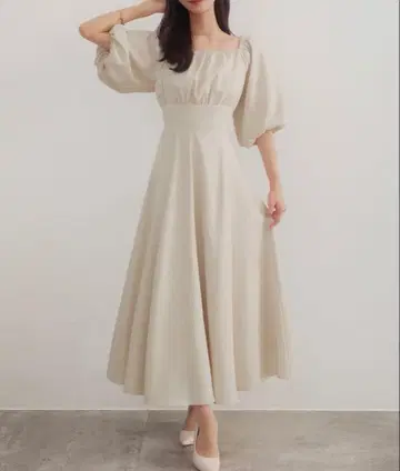 CENEA 2way 린넨 혼방 플레어 원피스