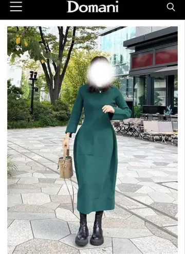 ur's 유어즈 볼륨 니트 스커트 원피스 블랙 L