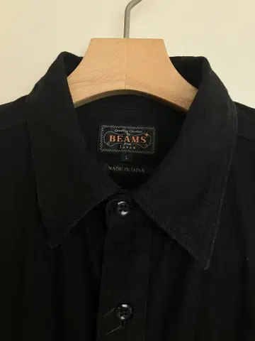 BEAMS 플러스 블랙 긴팔 셔츠 L