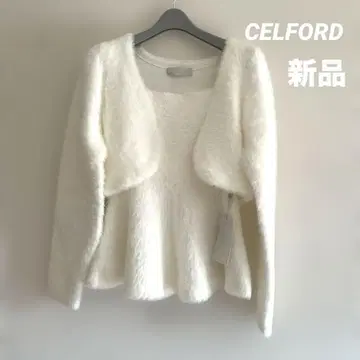 셀포드 CELFORD 퍼라이크 니트 앙상블 화이트 새상품