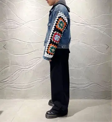 CROCHET DENIM BLOUSON