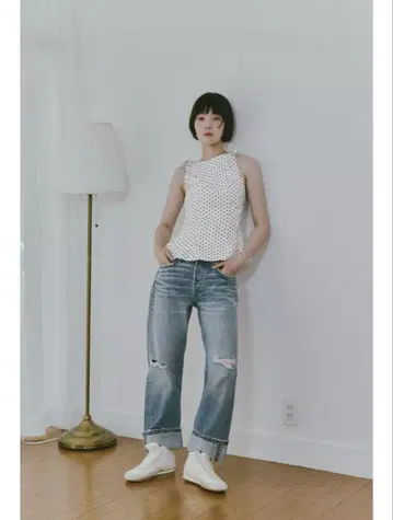 ZARA 도트 무늬 페플럼 리본 상의 L 사이즈