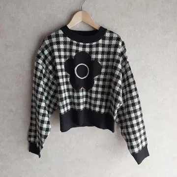 MARY QUANT PUBLUX 자카드 니트 미사용 새상품 택 포함