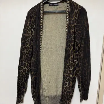 Hysteric Glamour 스터드 레오파드 무늬 가디건