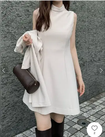 새상품 anuans 컷 조젯 미니 원피스
