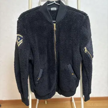 Champion 블랙 플리스 자켓 Women's L 챔피온
