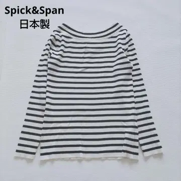 Spick&Span 스픽 앤 스팬 보더 니트 V넥 일본제
