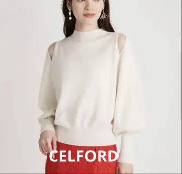 새상품급 [ CELFORD ] 캐시미어 니트 풀오버 화이트