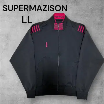 [ 새상품급 ] SUPERMAZISON 블랙 핑크 자켓 저지 LL