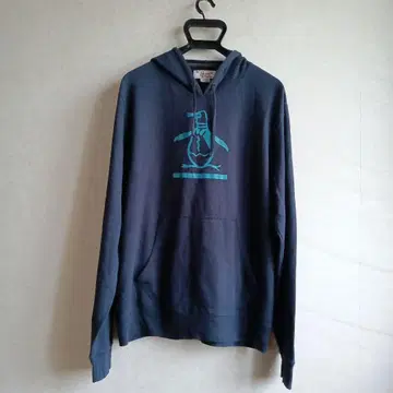 레어 Munsingwear 얇은 소재 후드티 빅 펭귄 로고 사이즈 L