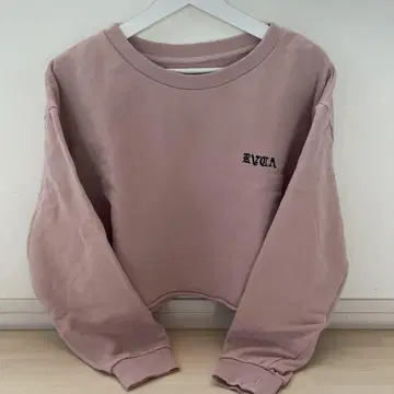 RVCA 핑크 크롭 맨투맨