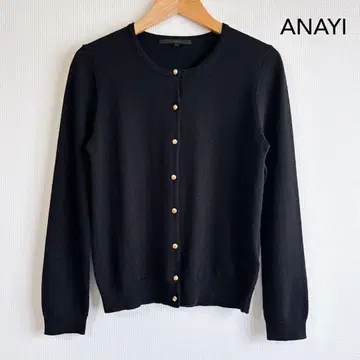 ANAYI 아나이 가디건 울 실크 골드 버튼