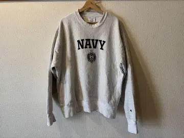 Champion Reverse Weave NAVY 로고 L 그레이