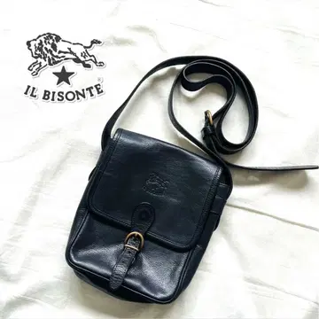 [ 새상품급 ] IL BISONTE 일비종떼 숄더백 블랙 가죽