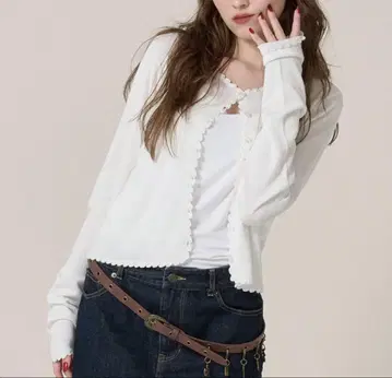 tinajojun 크로셰 엣지 가디건