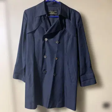 Leilian 네이비 트렌치코트