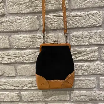 컨디션 최상 Y's 가마구치 숄더백 블랙/브라운 ( SALE 중 )