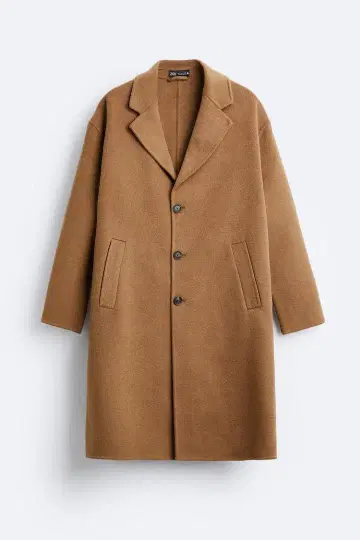 ZARA 울 블렌드 더블 페이스 코트