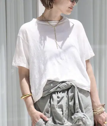 Deuxieme Classe LINEN BASE 숏 티셔츠