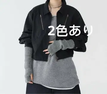 BEAMS BOY maturely / 코튼 실크 지퍼 블루종