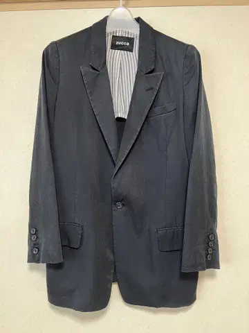 zucca 블랙 테일러드 셀 자켓