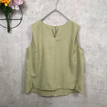 새상품급 시리시티 T셔츠 민소매 그린 무지