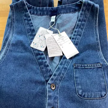 데님 멜빵 오버롤