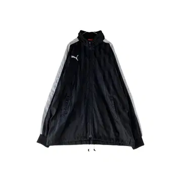 90s PUMA 트랙 자켓 윈드 브레이커 자수 절개 O 사이즈