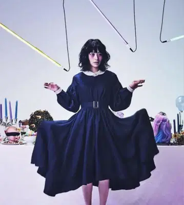 hazama 하라마 2019-20AW 경년진가의 원피스 네이비