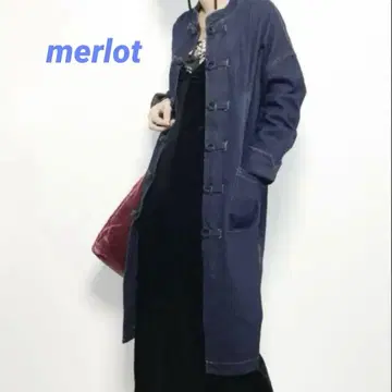 멀로 멀로 차이나 버튼 데님 코트 데님 원피스 인기