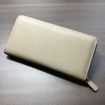 [인기 최고!] 주름 가공 장지갑 천연 가죽 그레이지