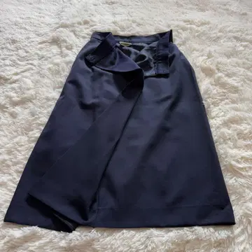 laura ashley 네이비 롱 타이트 스커트 랩 스커트풍