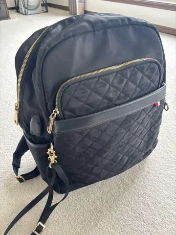 NORDACE 널디스 블랙 퀼팅 백팩