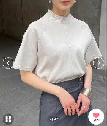 앙제므 아웃 링킹 하프 슬리브 니트 반팔 니트 썸머 니트 여름