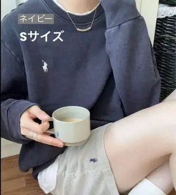 POLO 랄프 로렌 트레이닝복 맨투맨 남녀 공용 네이비
