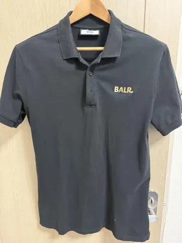 BALR. 블랙 피케 셔츠 L
