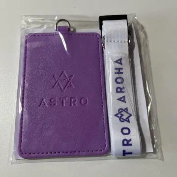 ASTRO 카드 케이스 보라색 스트랩 포함