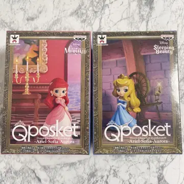 미개봉품 Qposket 미니 사이즈 아리엘 오로라 피규어 세트