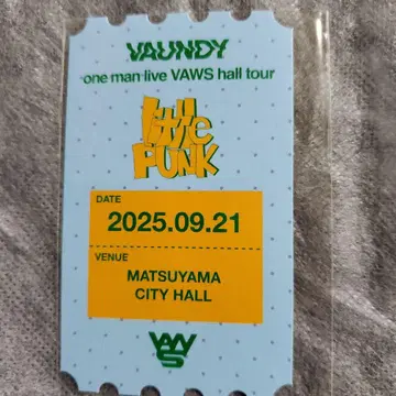 VAUNDY 바운디 B상 티켓 카드