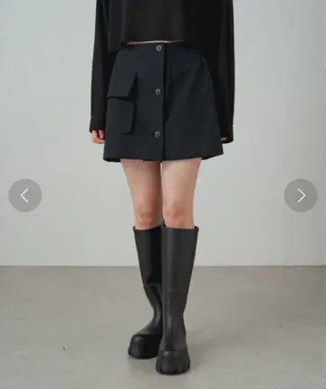 earthy 랩 미니 스커트 블랙