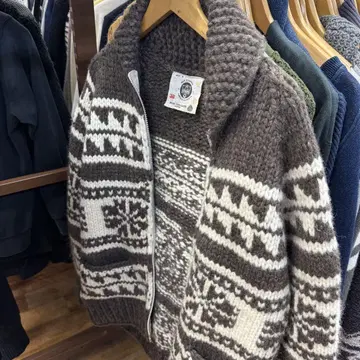 롱하우스 LONGHOUSE 캐나다제 카우친 니트 빈티지 90s