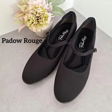 Padow Rouge 블랙 펌프스 스트랩 포함 빅 사이즈